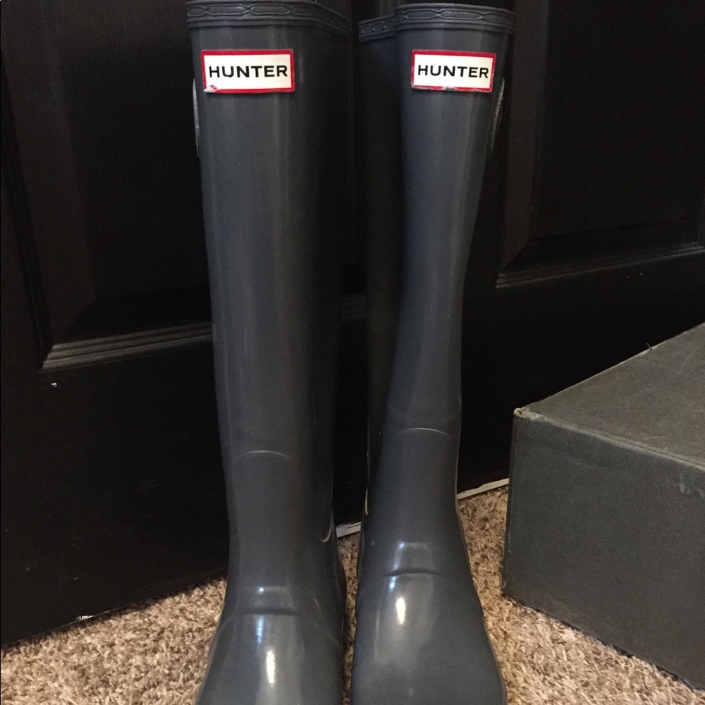 Gray Hunter boots